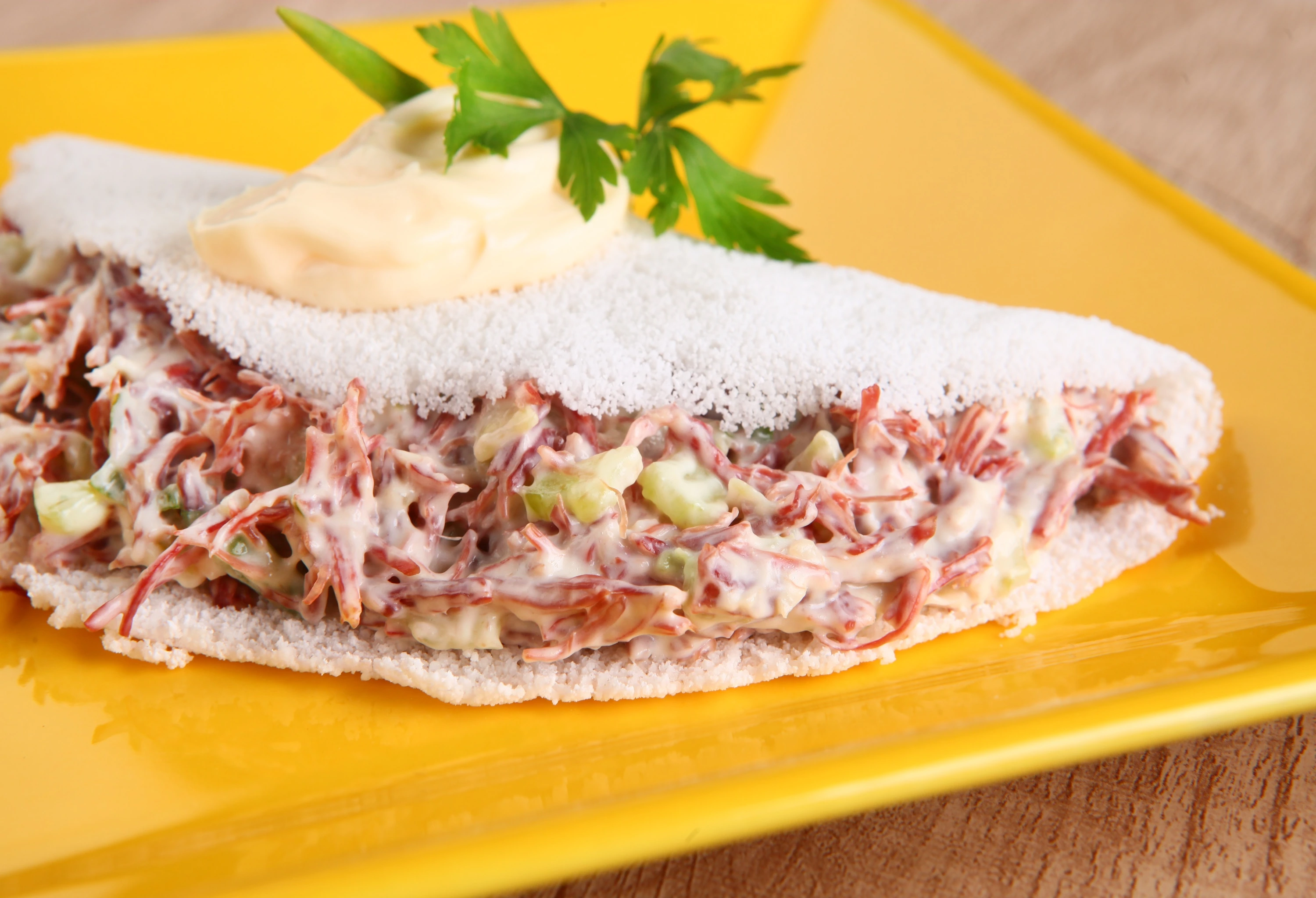 Tapioca Recheada de Carne Seca com Catupiry